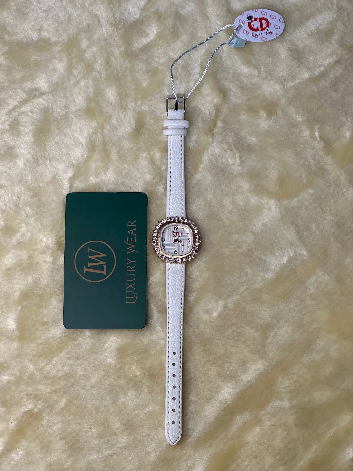 CD Collection Womens Strap Watch | White