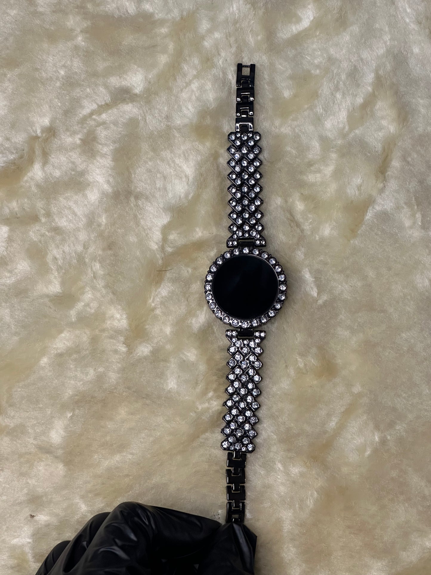 Digital Round Dial Womens Watch |Black Colour