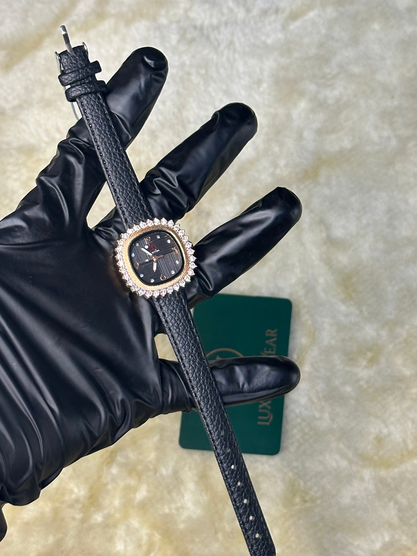CD Collection Womens Strap Watch | Black + Golden