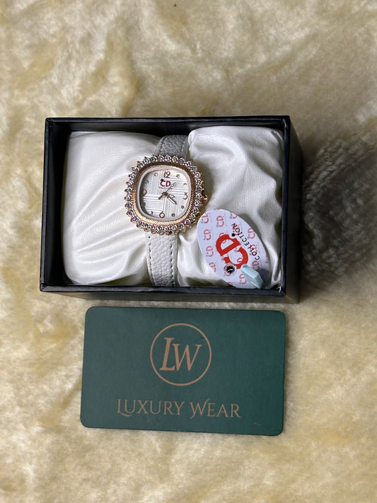 CD Collection Womens Strap Watch | White